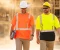 Civil Construction Safety – Construction Workers Walking Wearing PPE