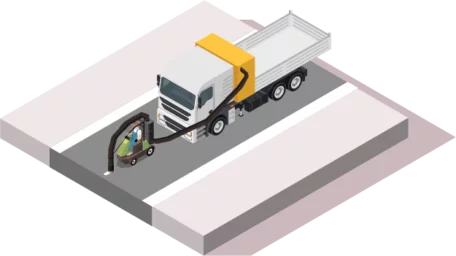 waterblasting icon resize graphic icon showing a water blasting unit